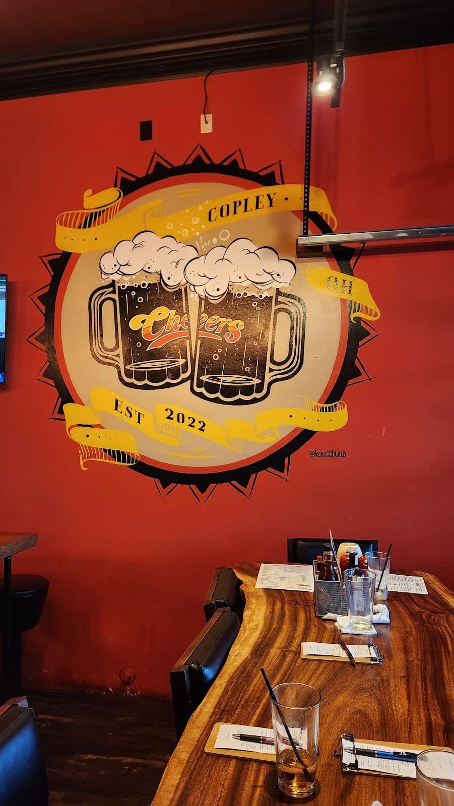 The Cheers Bar & Bistro mural inside the Montrose room